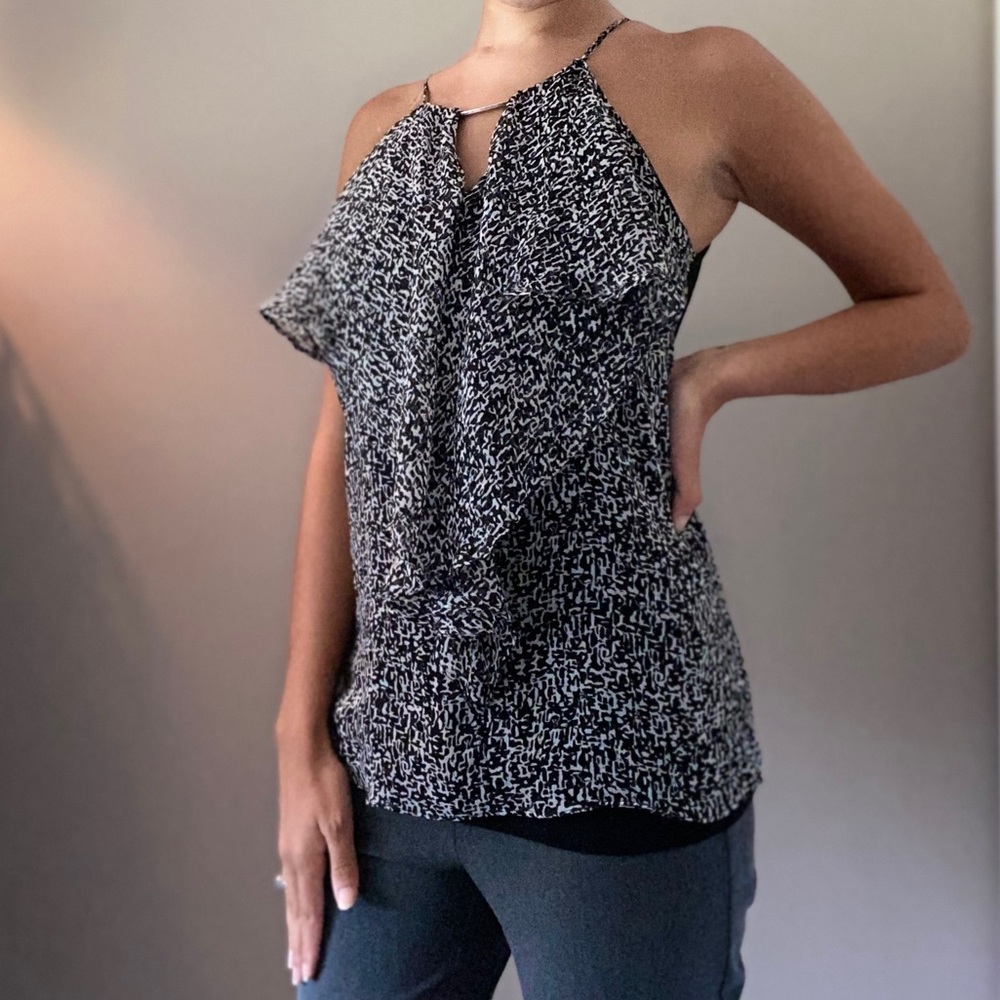 New York & Company - Black Flowy Halter Top